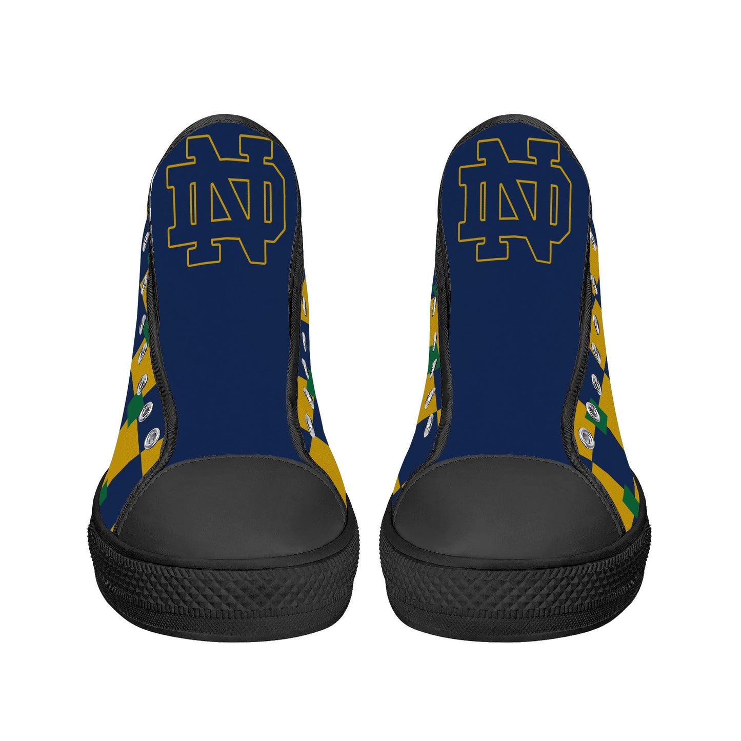 Notre Dame - Tri Colored / no Logo / Mens High Top Canvas Shoes