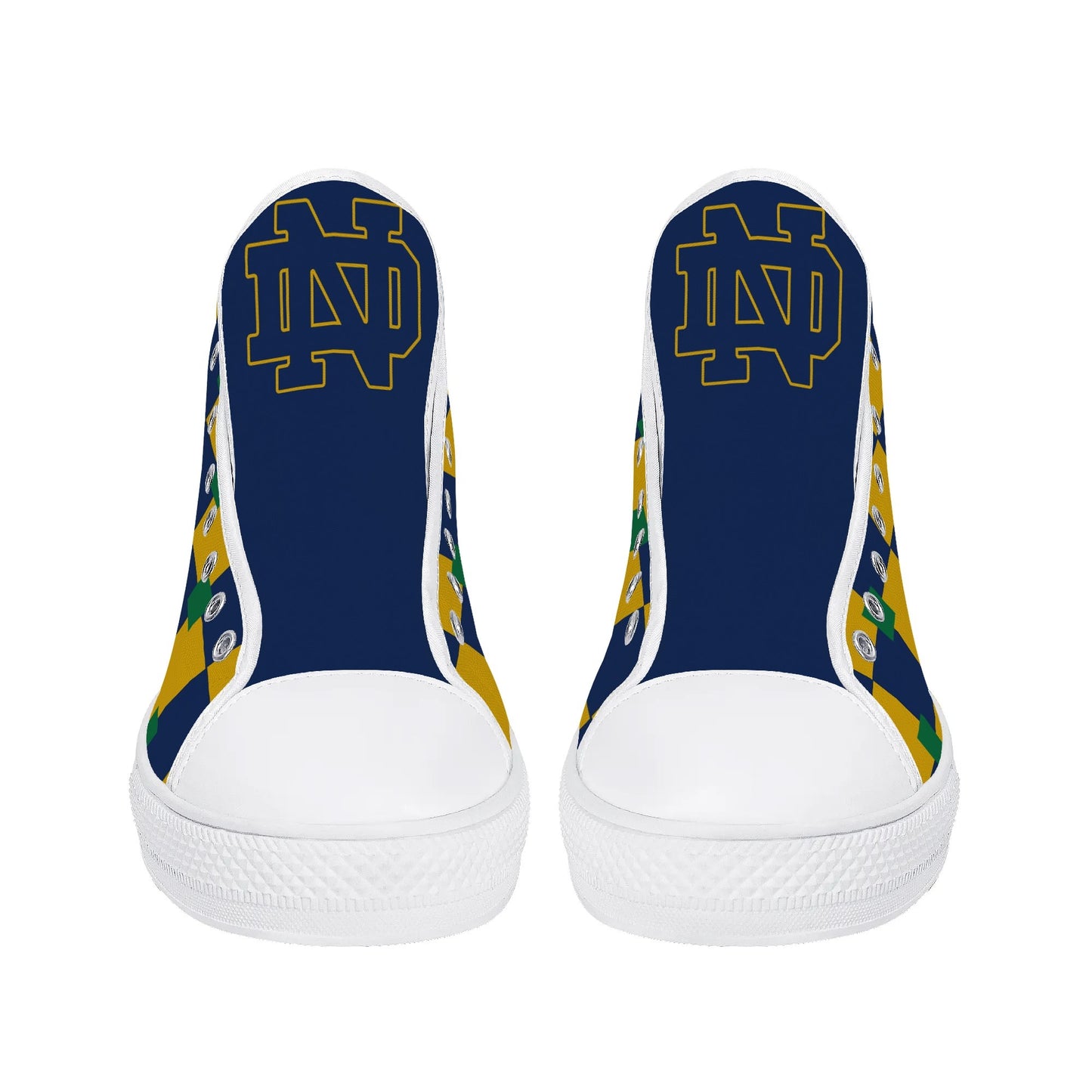 Notre Dame - Tri Colored / no Logo / Mens High Top Canvas Shoes