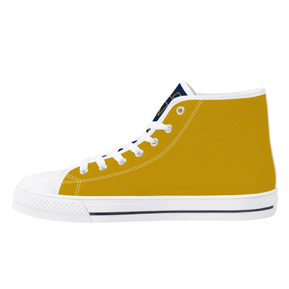 Notre Dame Gold - Mens High Top Canvas Shoes - Logo Tongue