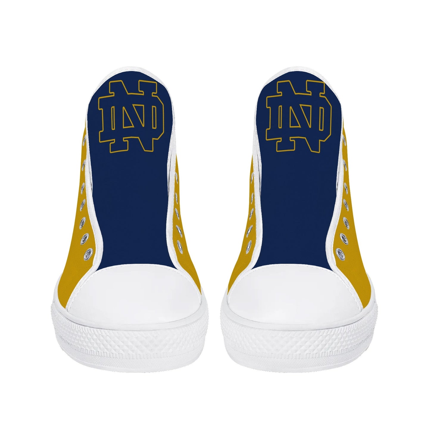 Notre Dame Gold - Mens High Top Canvas Shoes - Logo Tongue