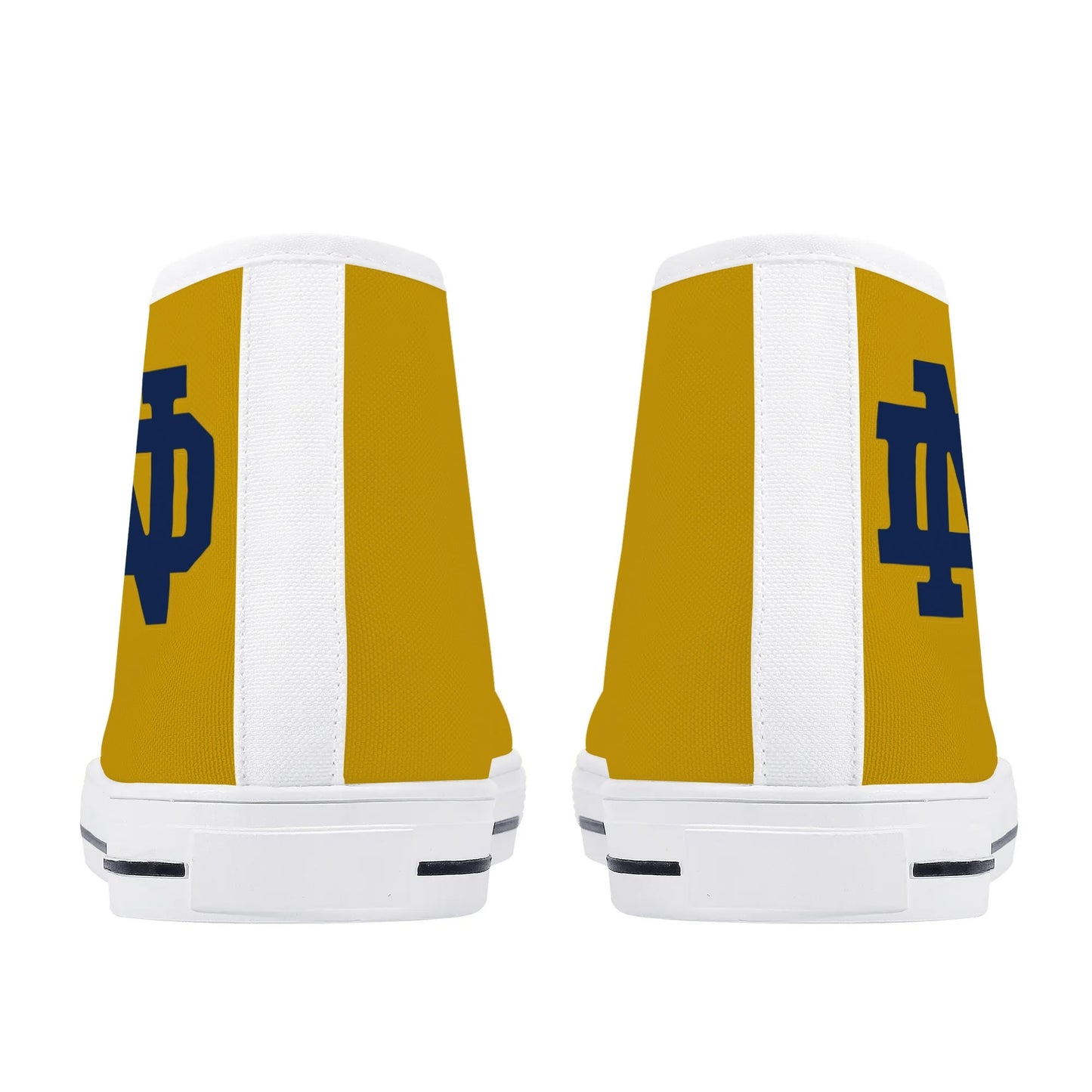 Notre Dame - Navy and Gold Mens High Top Canvas Shoes