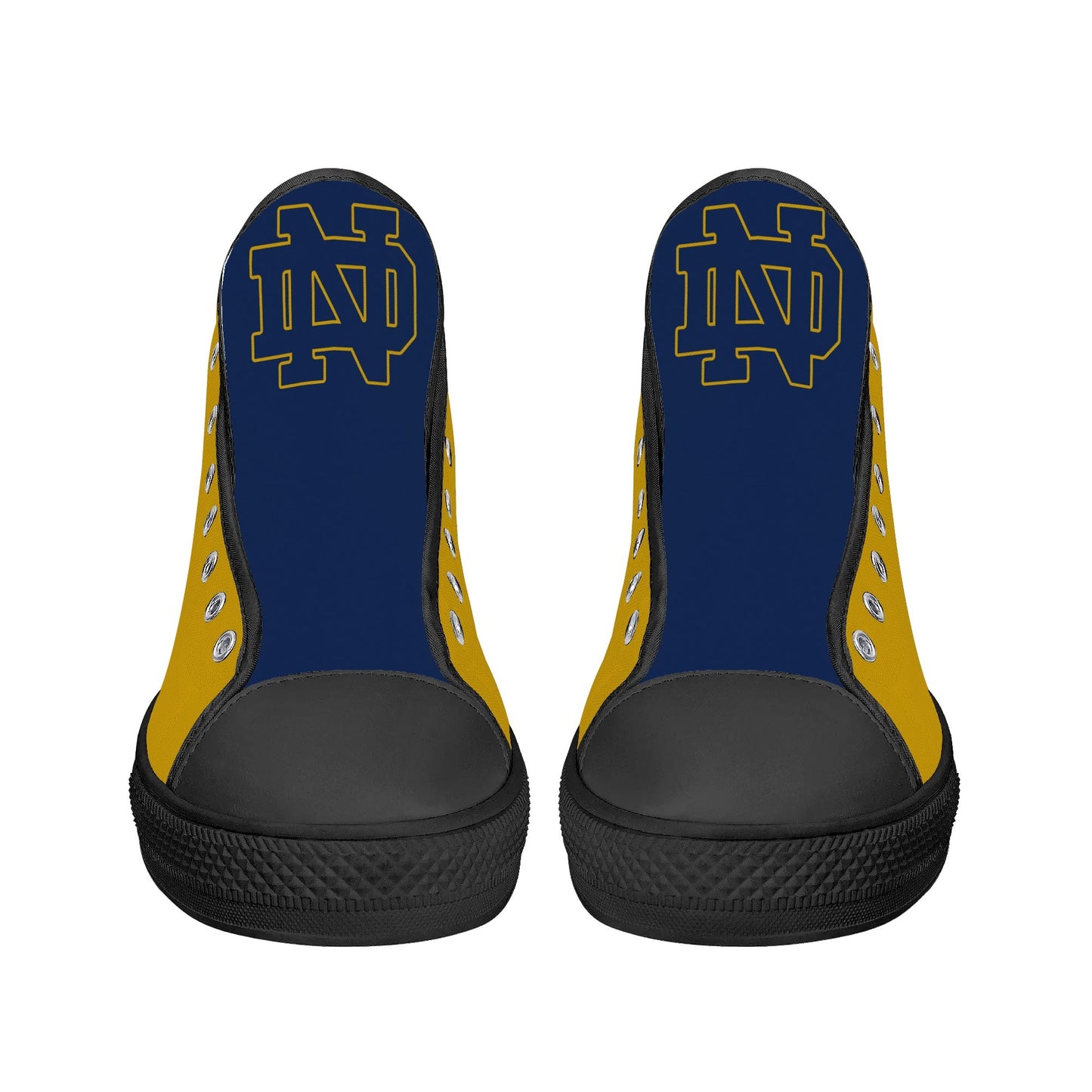 Notre Dame - Navy and Gold Mens High Top Canvas Shoes