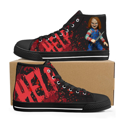 Halloween; "Chucky" Unleashed - Mens High Top Canvas Shoes