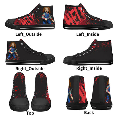 Halloween; "Chucky" Unleashed - Mens High Top Canvas Shoes