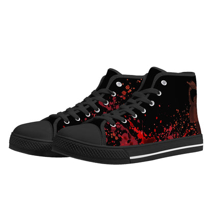 Halloween; "Texas Chainsaw Massacre" - Mens High Top Canvas Shoes