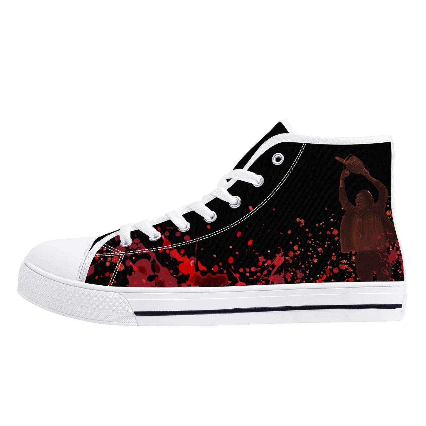 Halloween; "Texas Chainsaw Massacre" - Mens High Top Canvas Shoes