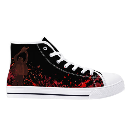 Halloween; "Texas Chainsaw Massacre" - Mens High Top Canvas Shoes