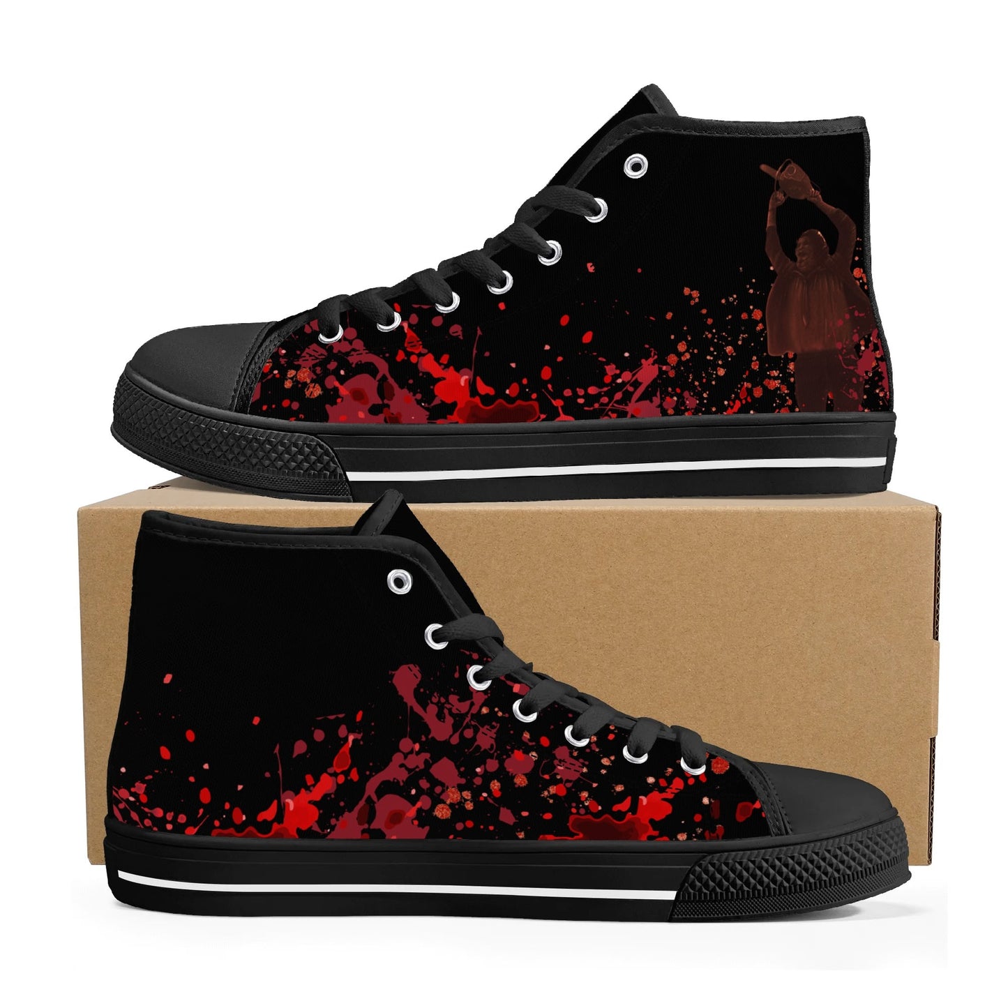 Halloween; "Texas Chainsaw Massacre" - Mens High Top Canvas Shoes