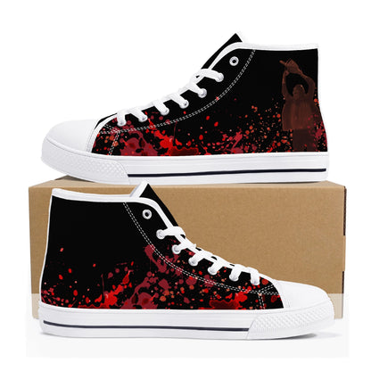 Halloween; "Texas Chainsaw Massacre" - Mens High Top Canvas Shoes