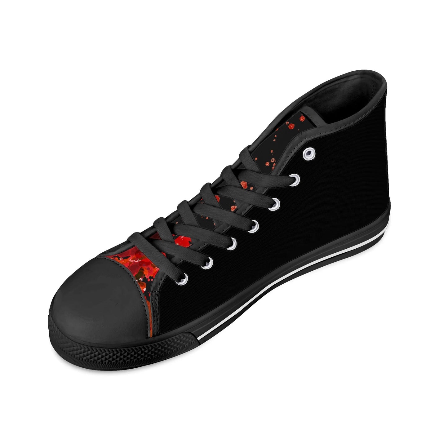 "Halloween" M. Myers -Mens High Top Canvas Shoes / Black and Red