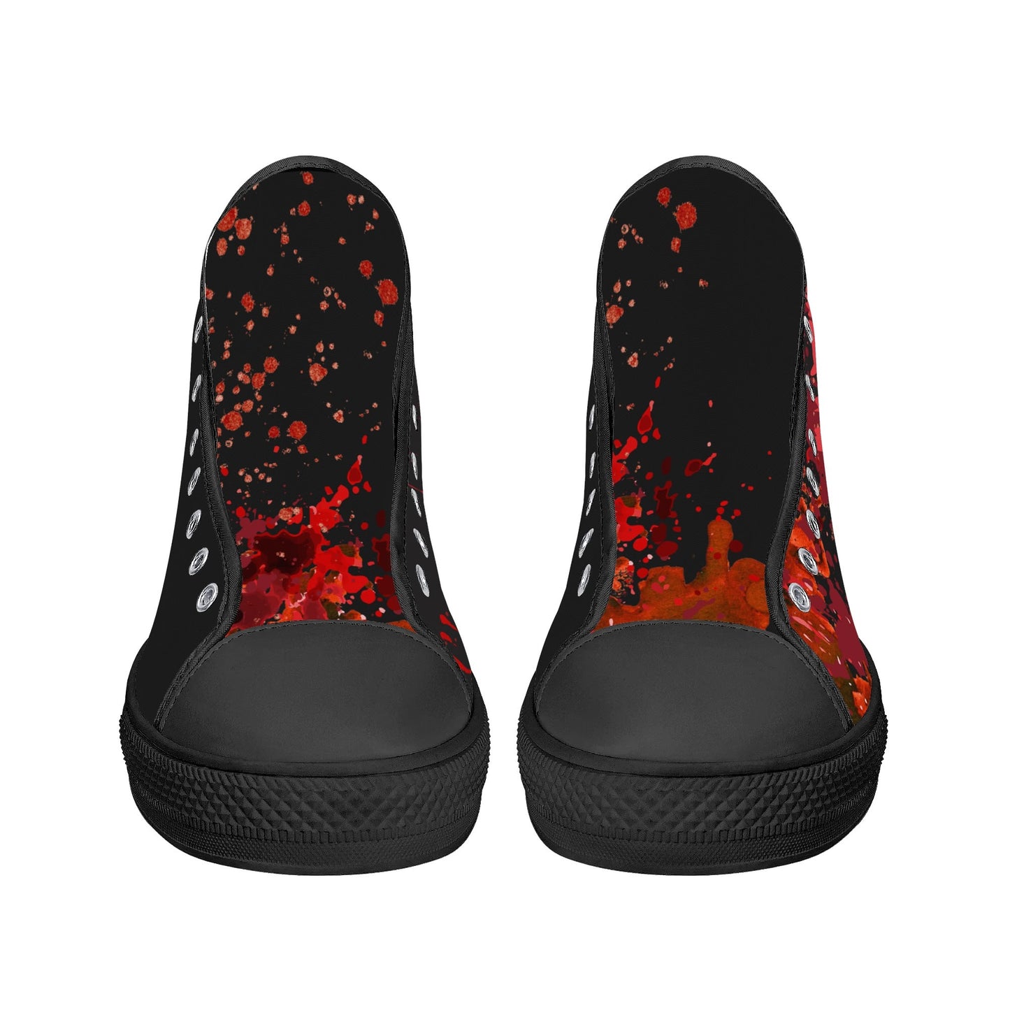 Creepy Halloween "HELP" Blood SplatterMens High Top Canvas Shoes