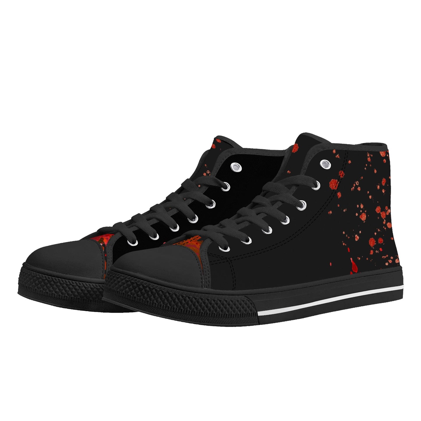 Halloween Blood Splatter - Mens High Top Canvas Shoes