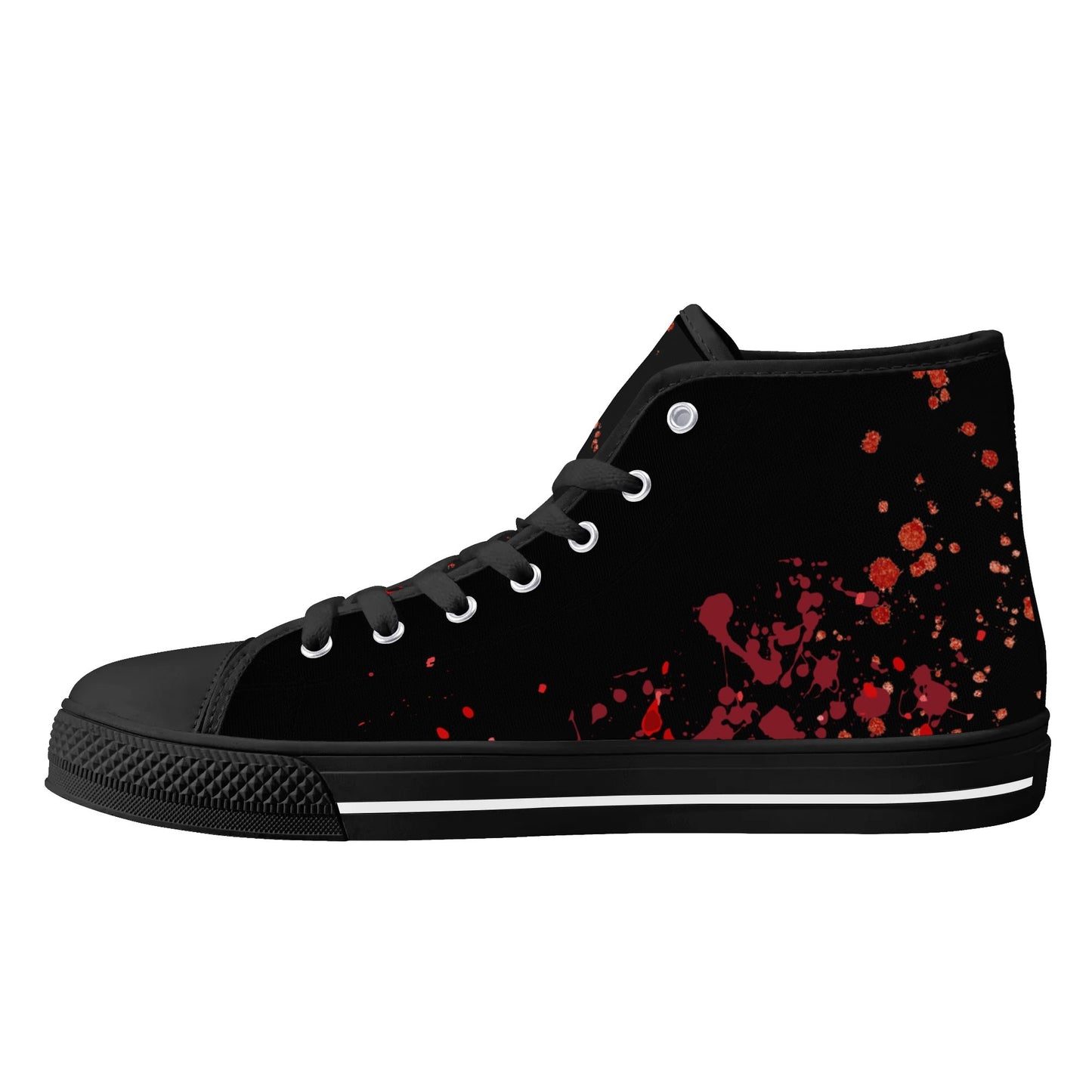 Halloween Blood Splatter - Mens High Top Canvas Shoes