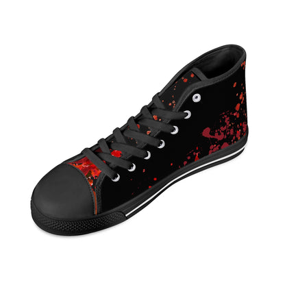 Halloween Blood Splatter - Mens High Top Canvas Shoes