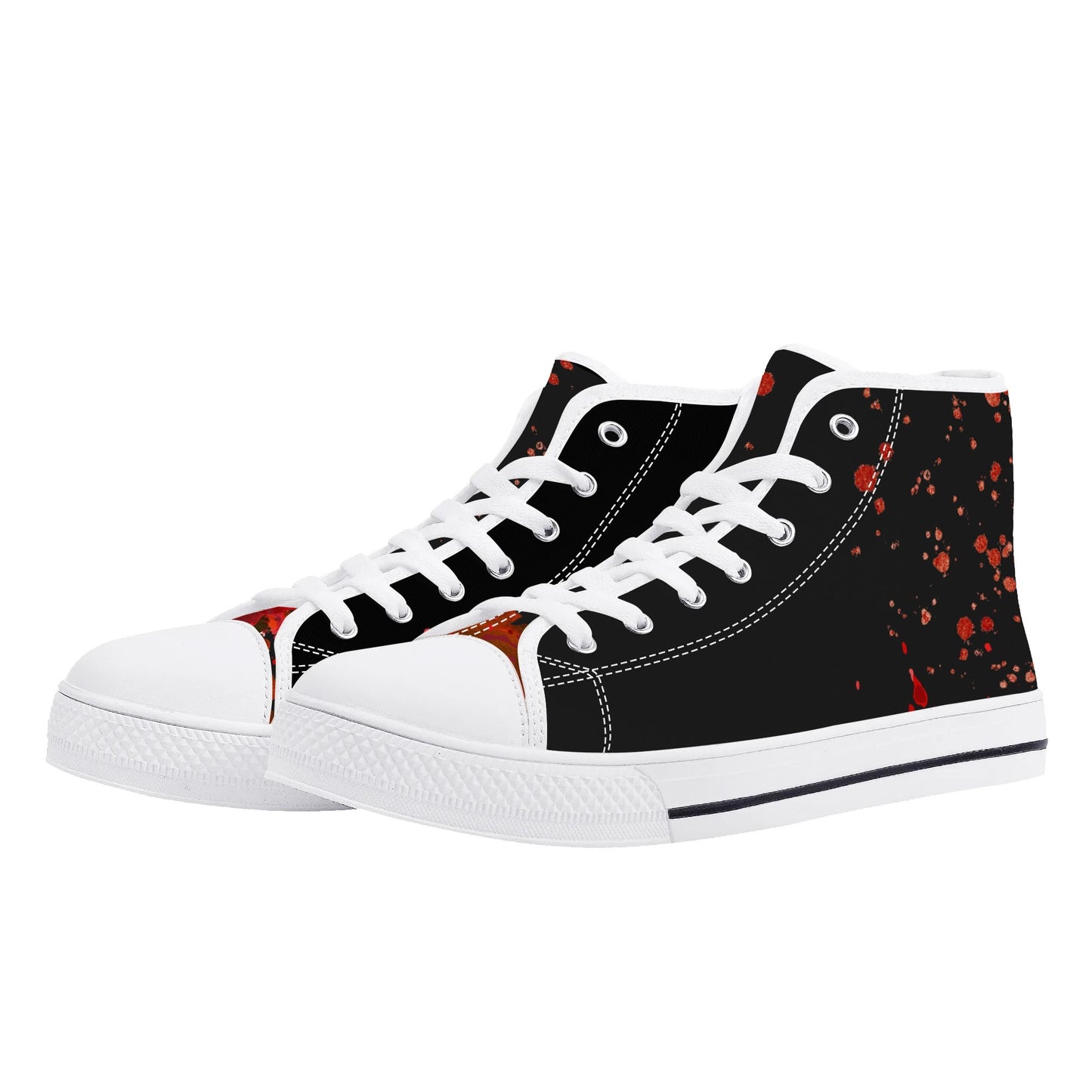 Halloween Blood Splatter - Mens High Top Canvas Shoes