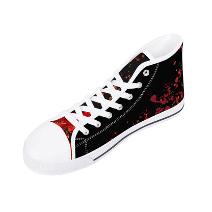 Halloween Blood Splatter - Mens High Top Canvas Shoes