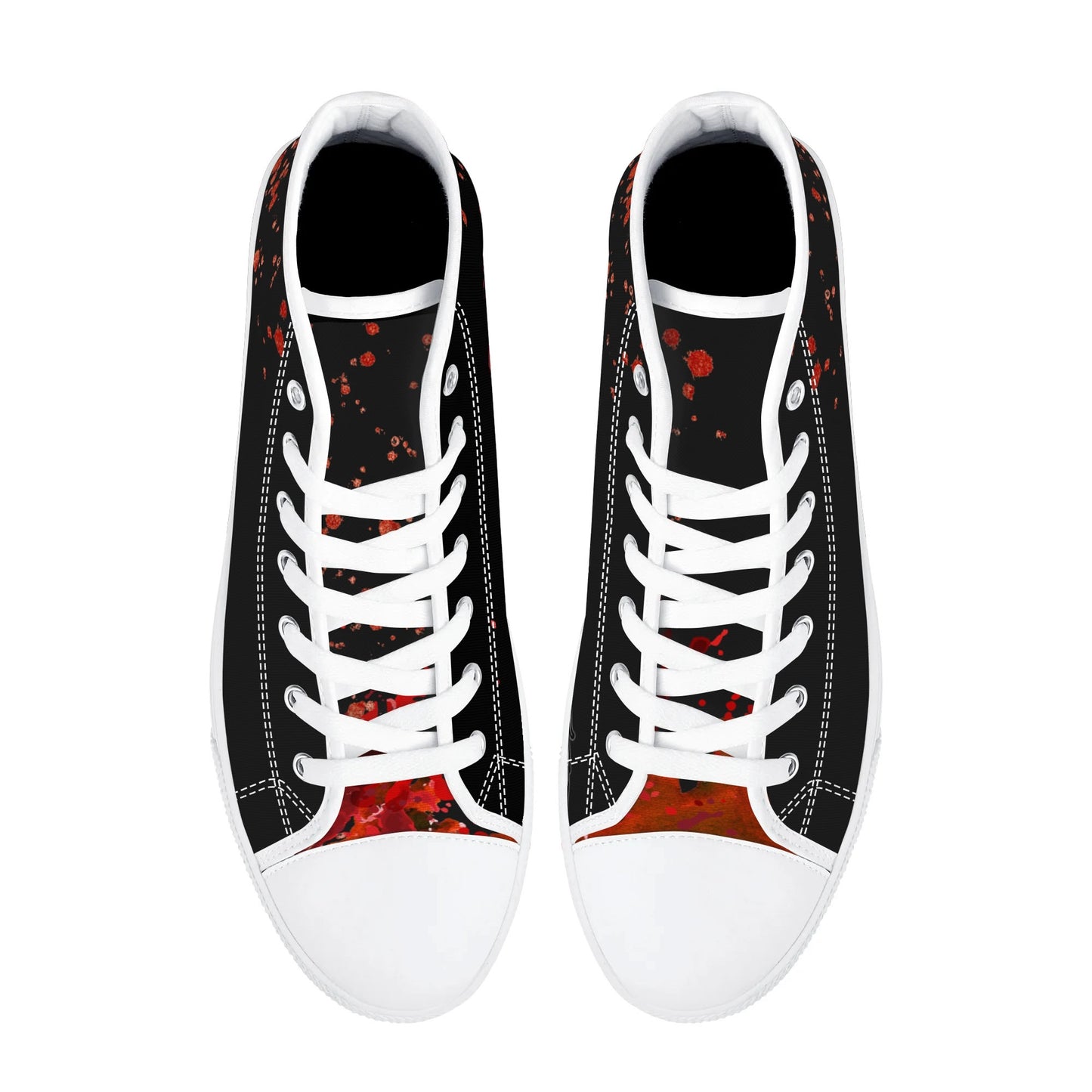 Halloween Blood Splatter - Mens High Top Canvas Shoes