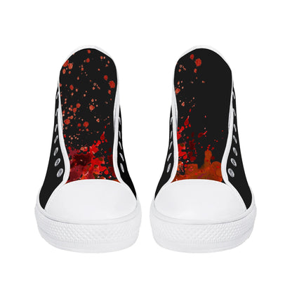 Halloween Blood Splatter - Mens High Top Canvas Shoes