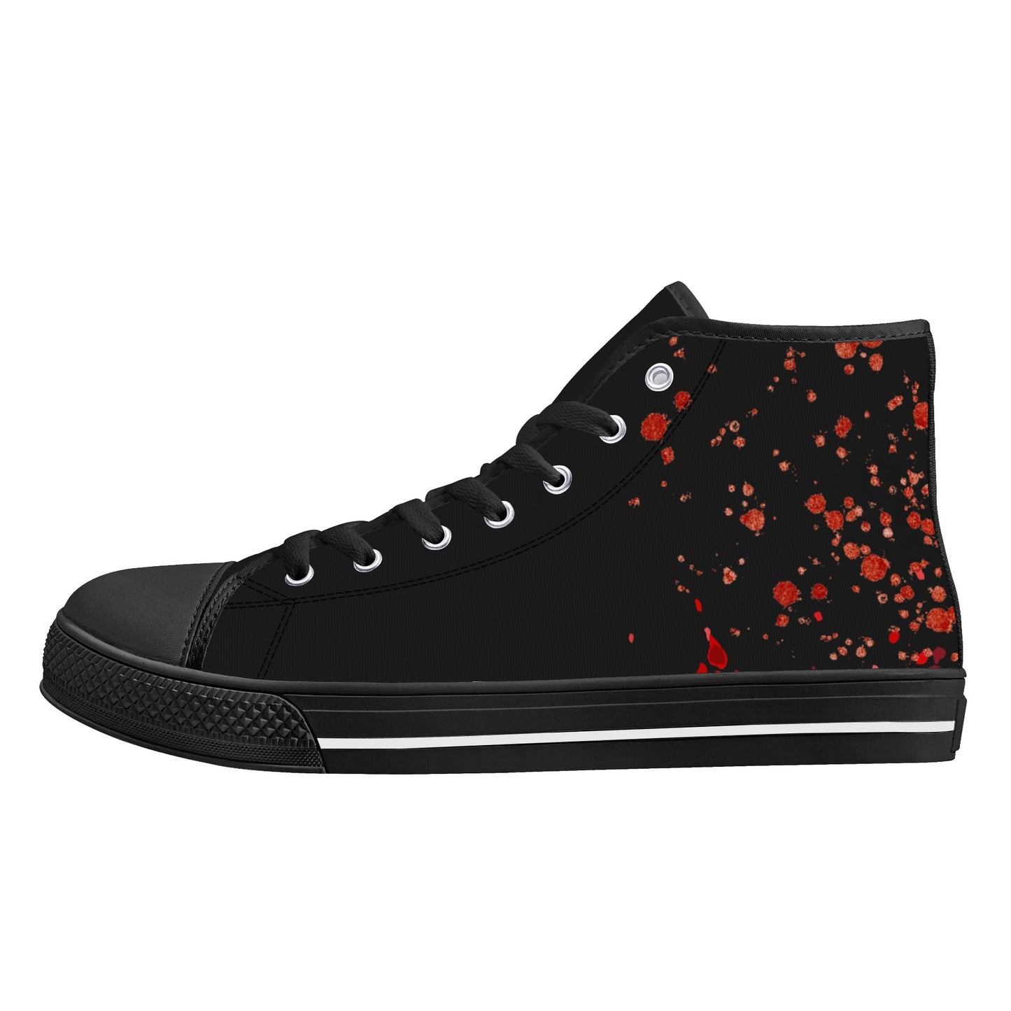 Halloween Blood Splatter - Mens High Top Canvas Shoes