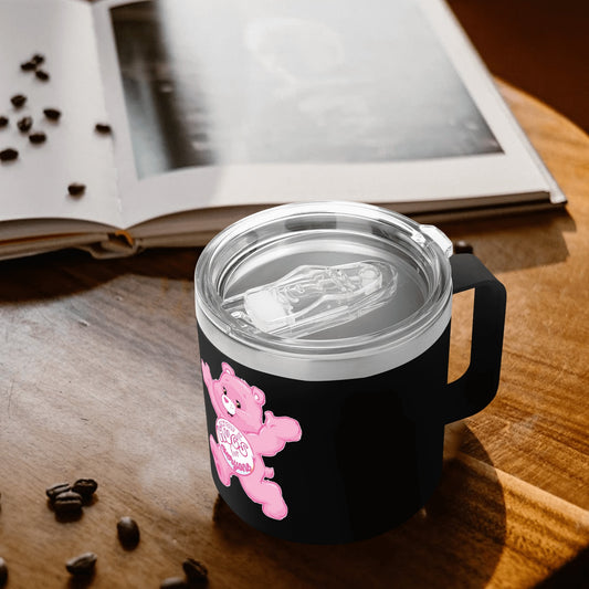 Personalized 14oz Stainless Steel Coffee Mug Coffee Cup with Lid and Handle