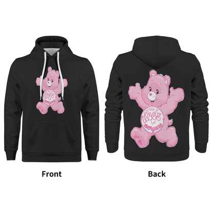 Mens All Over Print Warm Velvets Pair Of Hoodie