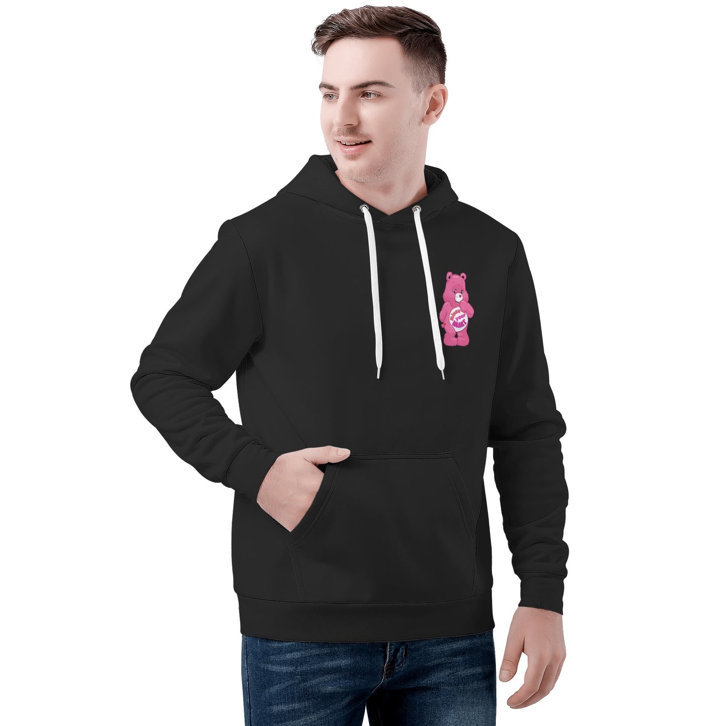 Mens All Over Print Warm Velvets Pair Of Hoodie
