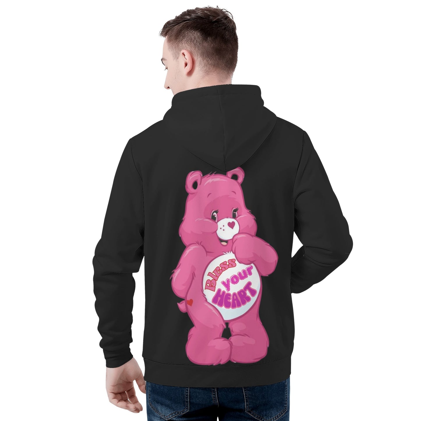 Mens All Over Print Warm Velvets Pair Of Hoodie