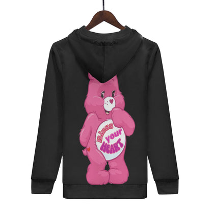 Mens All Over Print Warm Velvets Pair Of Hoodie