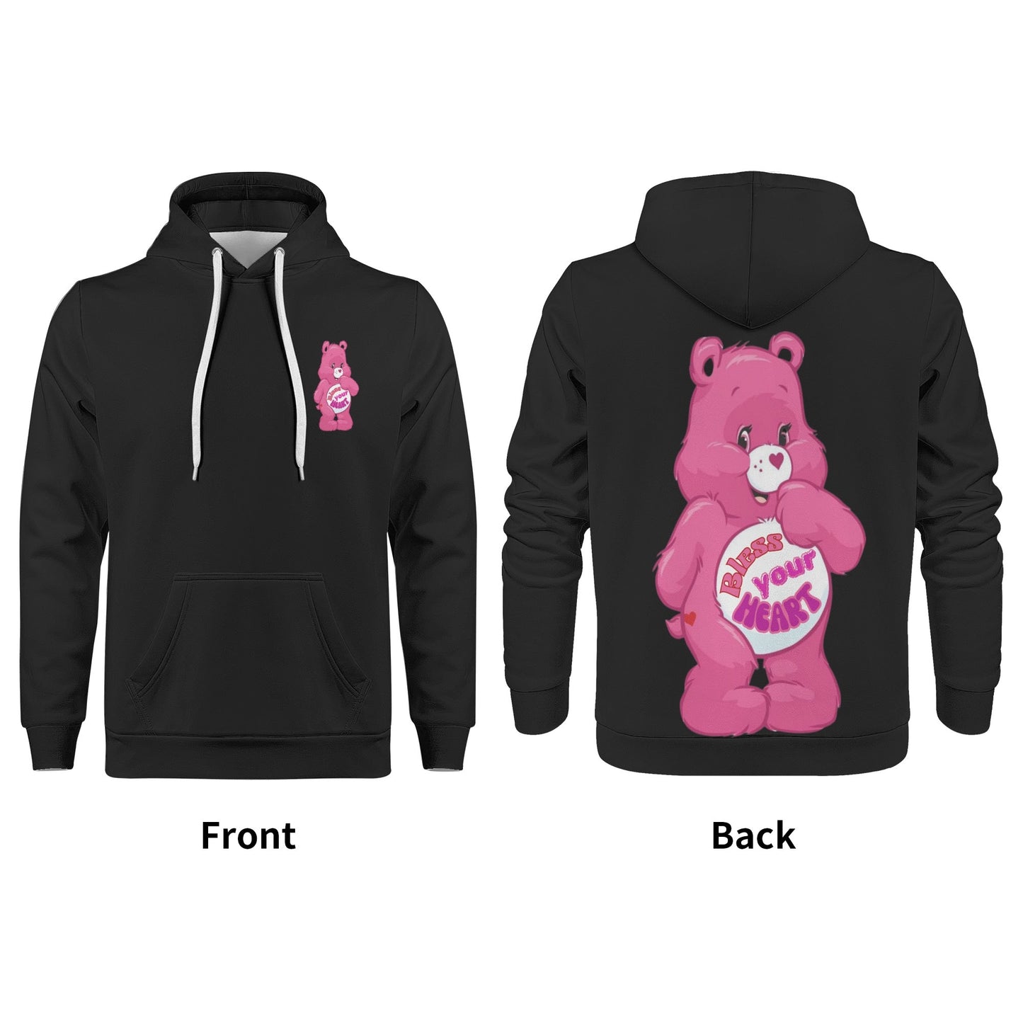 Mens All Over Print Warm Velvets Pair Of Hoodie