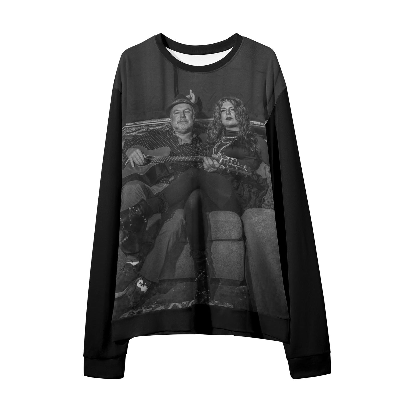 Unisex Adult Print Sweater Casual Loose Pullover Sweatshirt