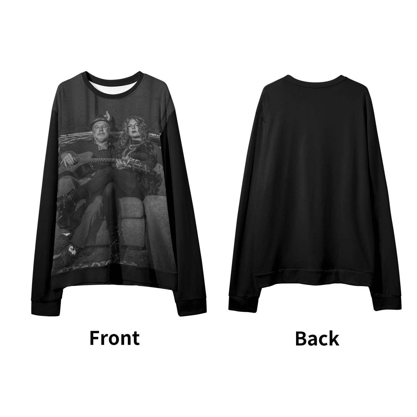 Unisex Adult Print Sweater Casual Loose Pullover Sweatshirt