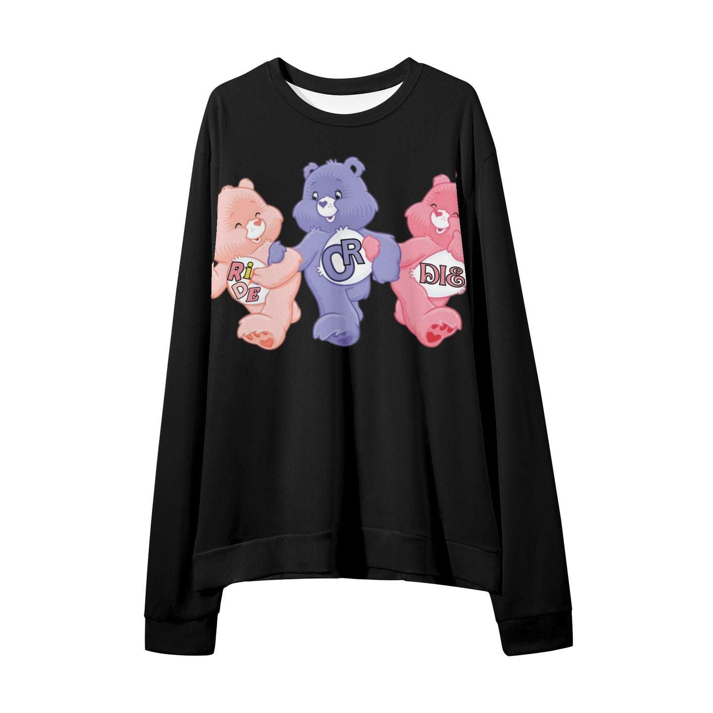 Unisex Adult Print Sweater Casual Loose Pullover Sweatshirt
