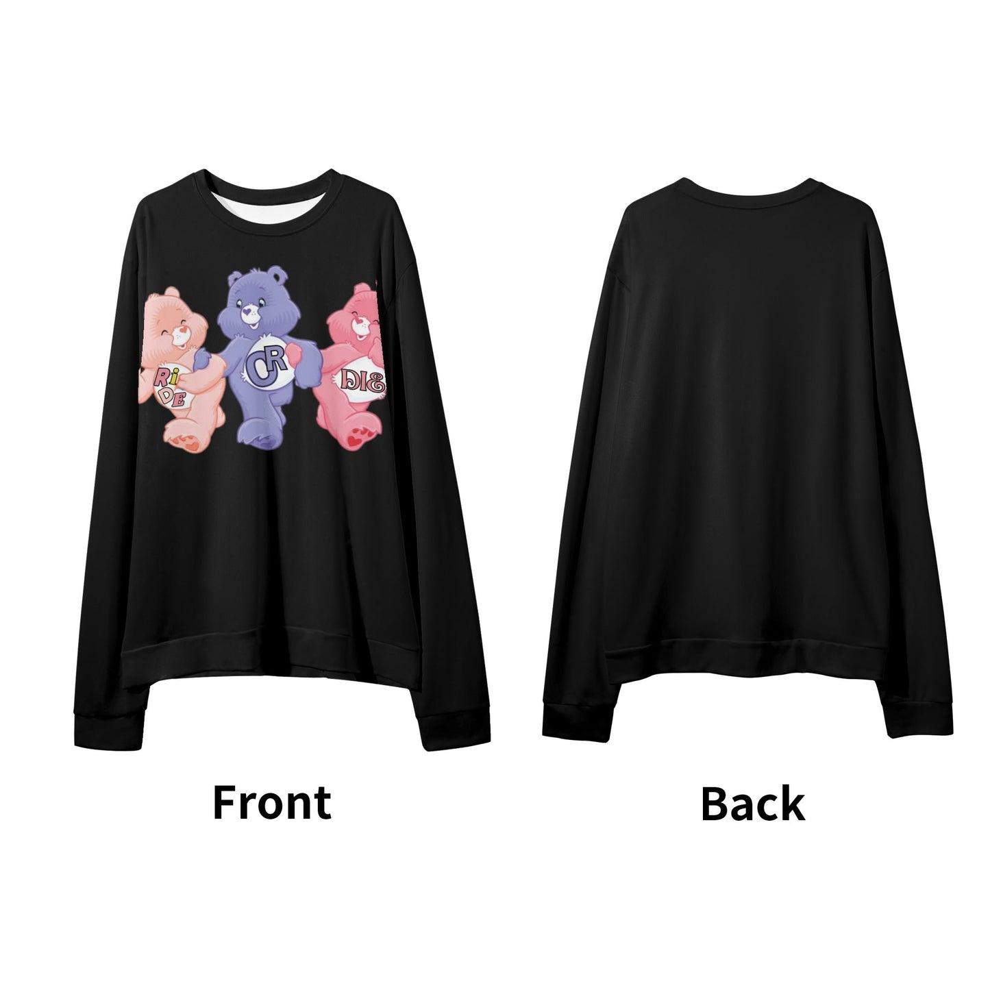 Unisex Adult Print Sweater Casual Loose Pullover Sweatshirt