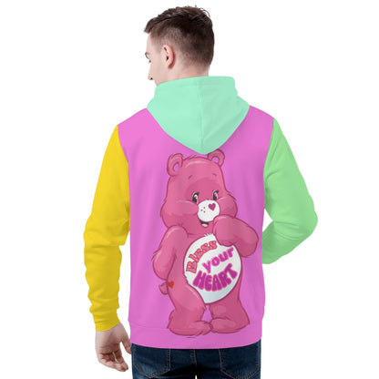 "Bless Your Heart" CareLESS Bears - All Over Print Warm Velvets Pair Of Hoodie