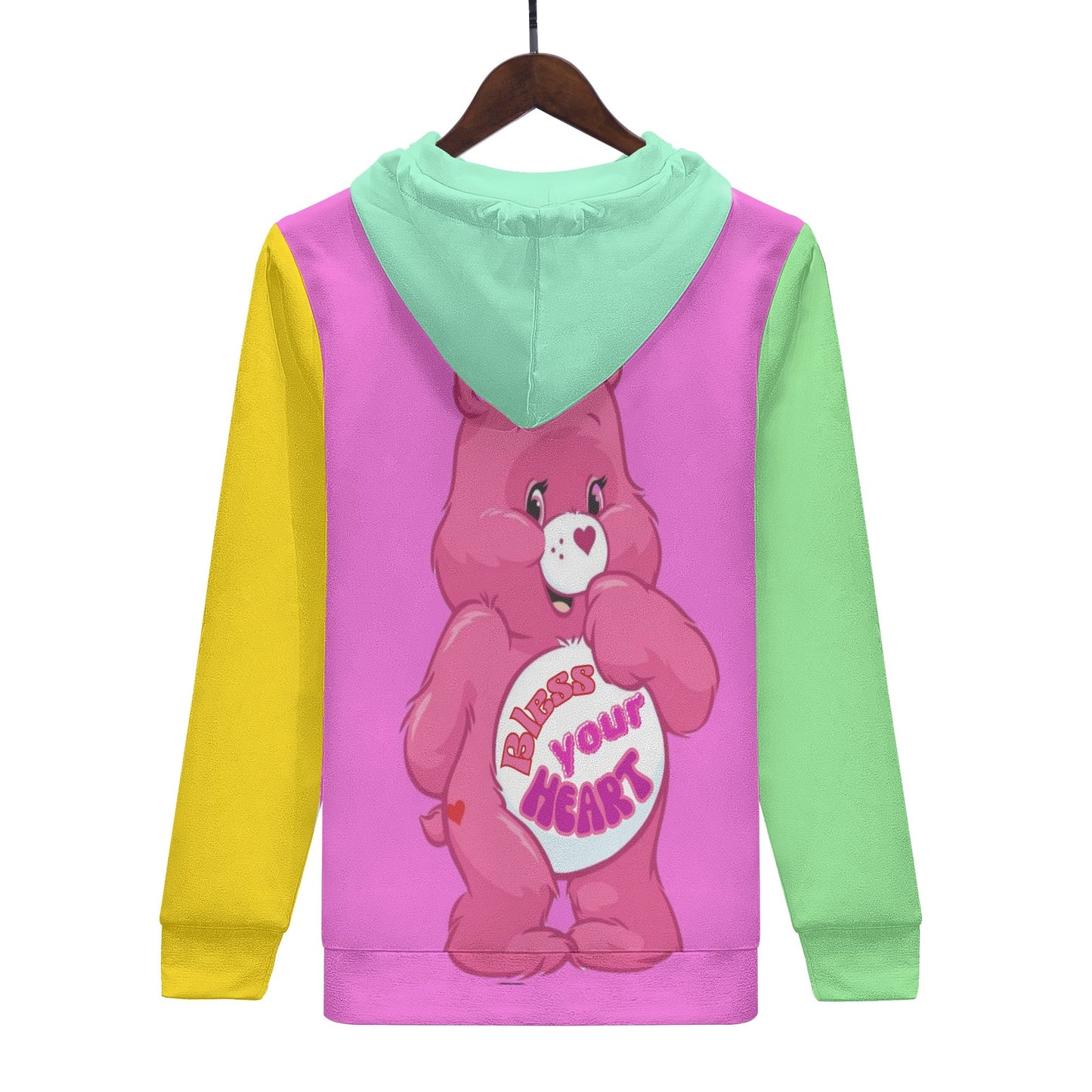 "Bless Your Heart" CareLESS Bears - All Over Print Warm Velvets Pair Of Hoodie