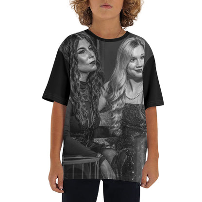 Childrens Loose Fit Short Sleeve T-Shirt Pull on Tees