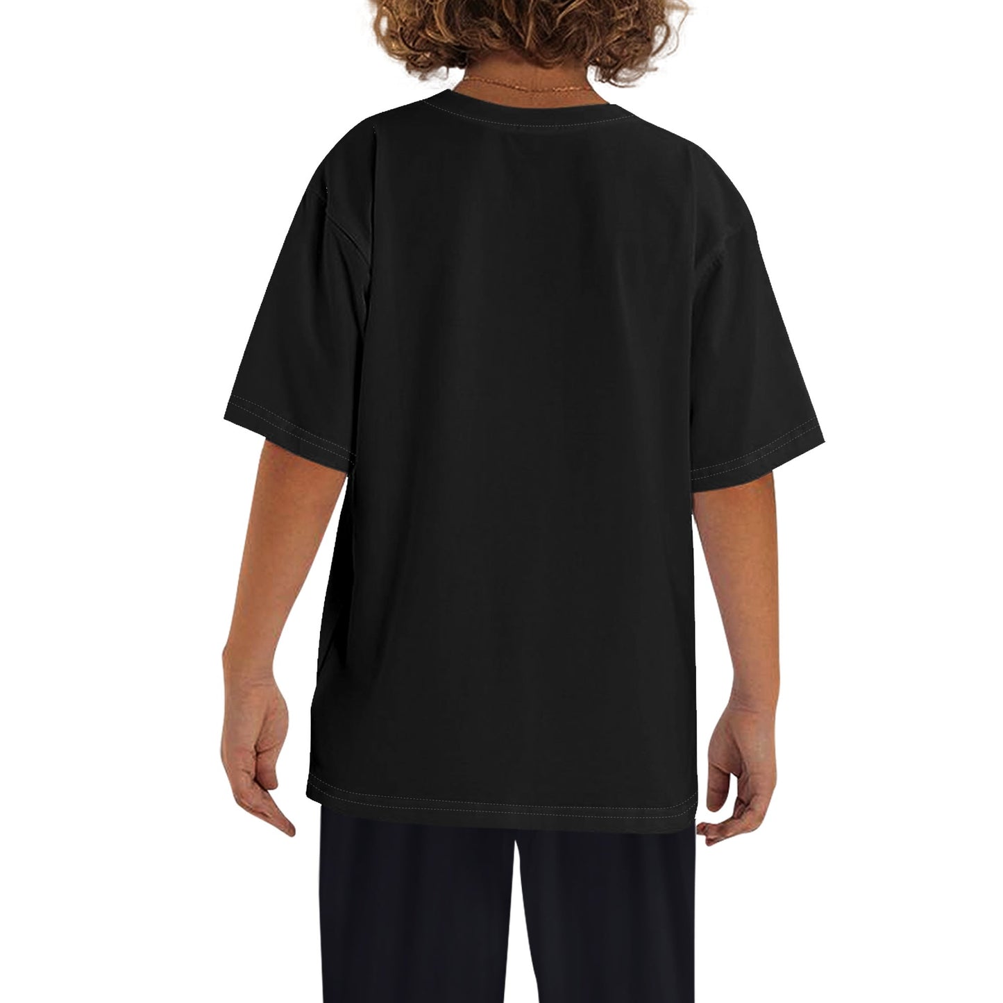 Childrens Loose Fit Short Sleeve T-Shirt Pull on Tees