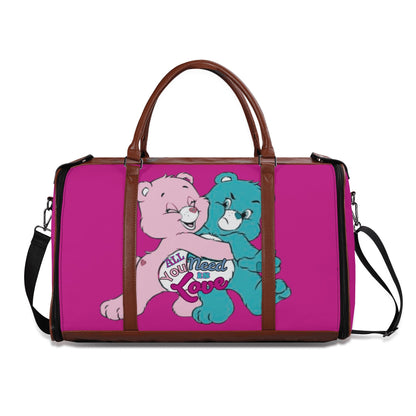 Personalized Leather Duffle Bag Foldable Travel Bag