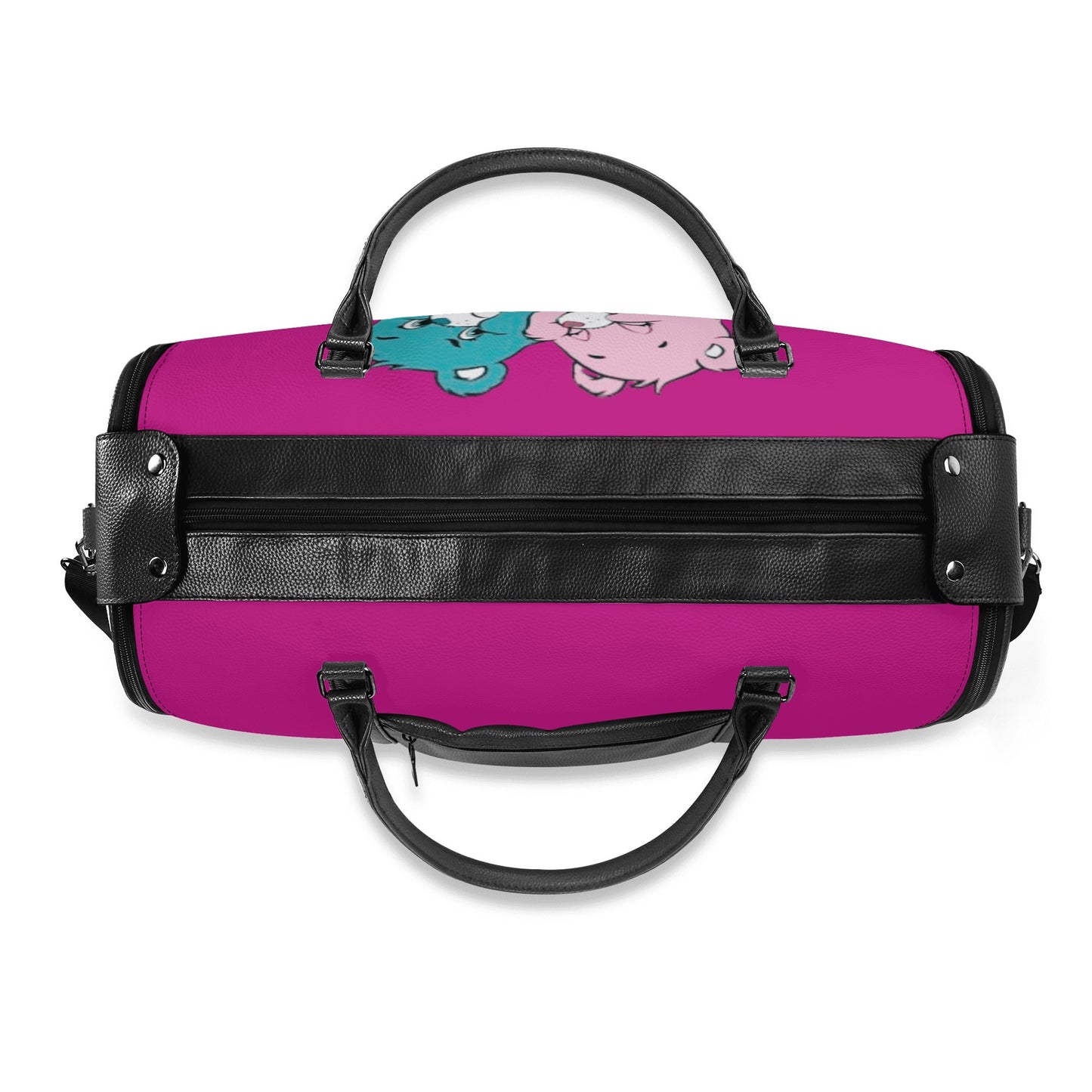 Personalized Leather Duffle Bag Foldable Travel Bag