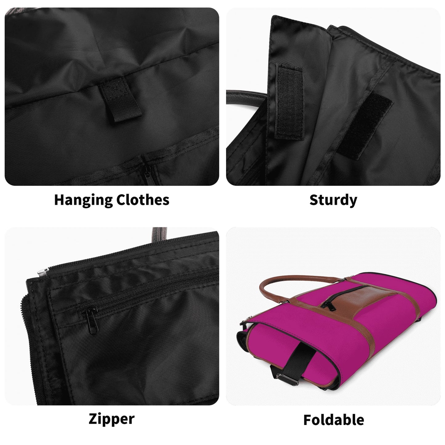 Personalized Leather Duffle Bag Foldable Travel Bag