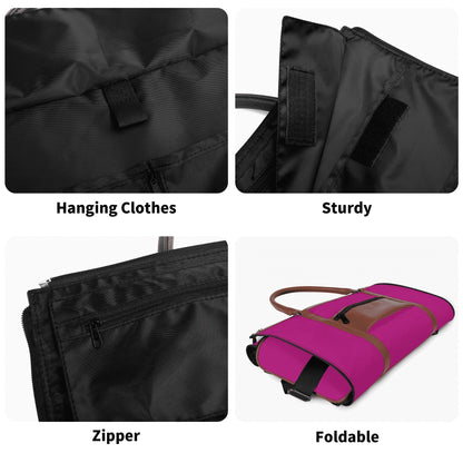 Personalized Leather Duffle Bag Foldable Travel Bag
