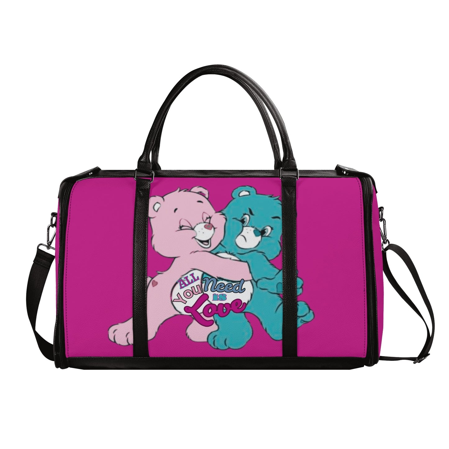 Personalized Leather Duffle Bag Foldable Travel Bag
