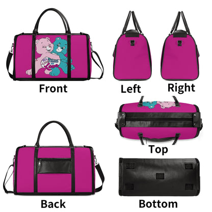 Personalized Leather Duffle Bag Foldable Travel Bag