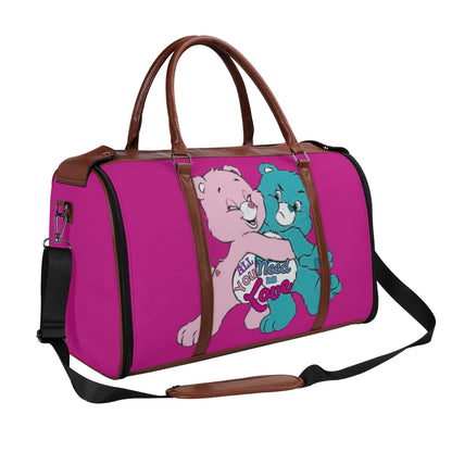 Personalized Leather Duffle Bag Foldable Travel Bag