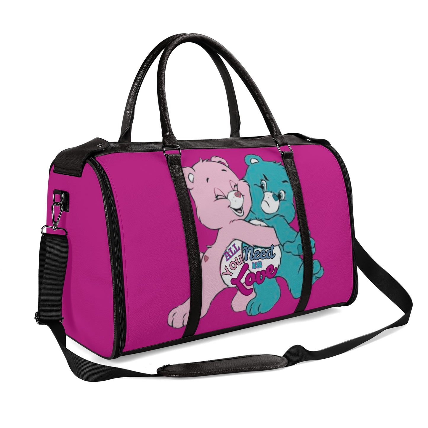 Personalized Leather Duffle Bag Foldable Travel Bag