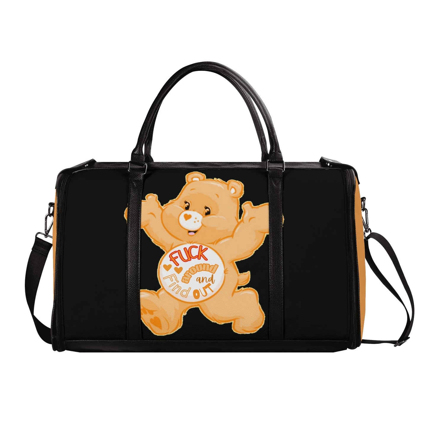 Personalized Leather Duffle Bag Foldable Travel Bag