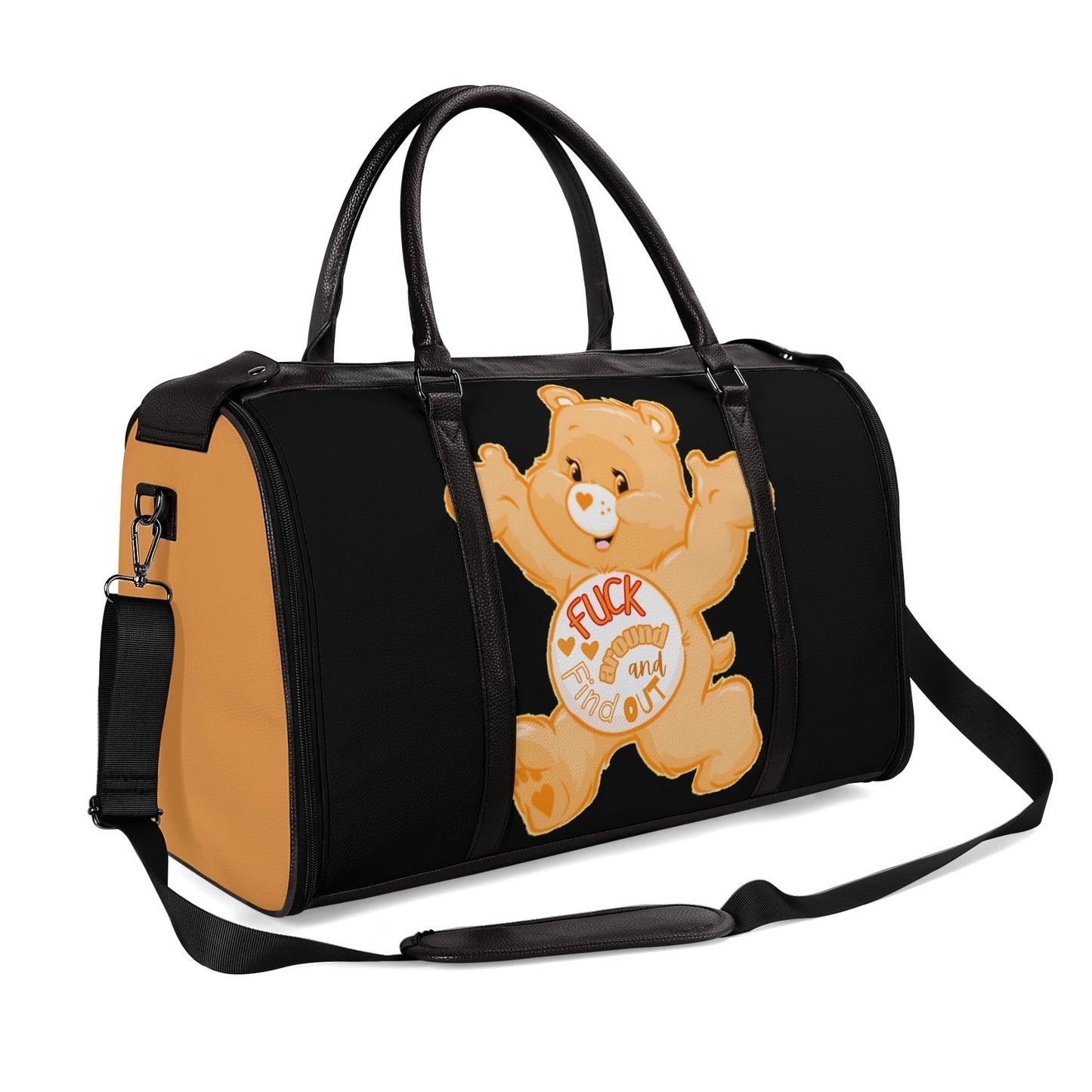 Personalized Leather Duffle Bag Foldable Travel Bag