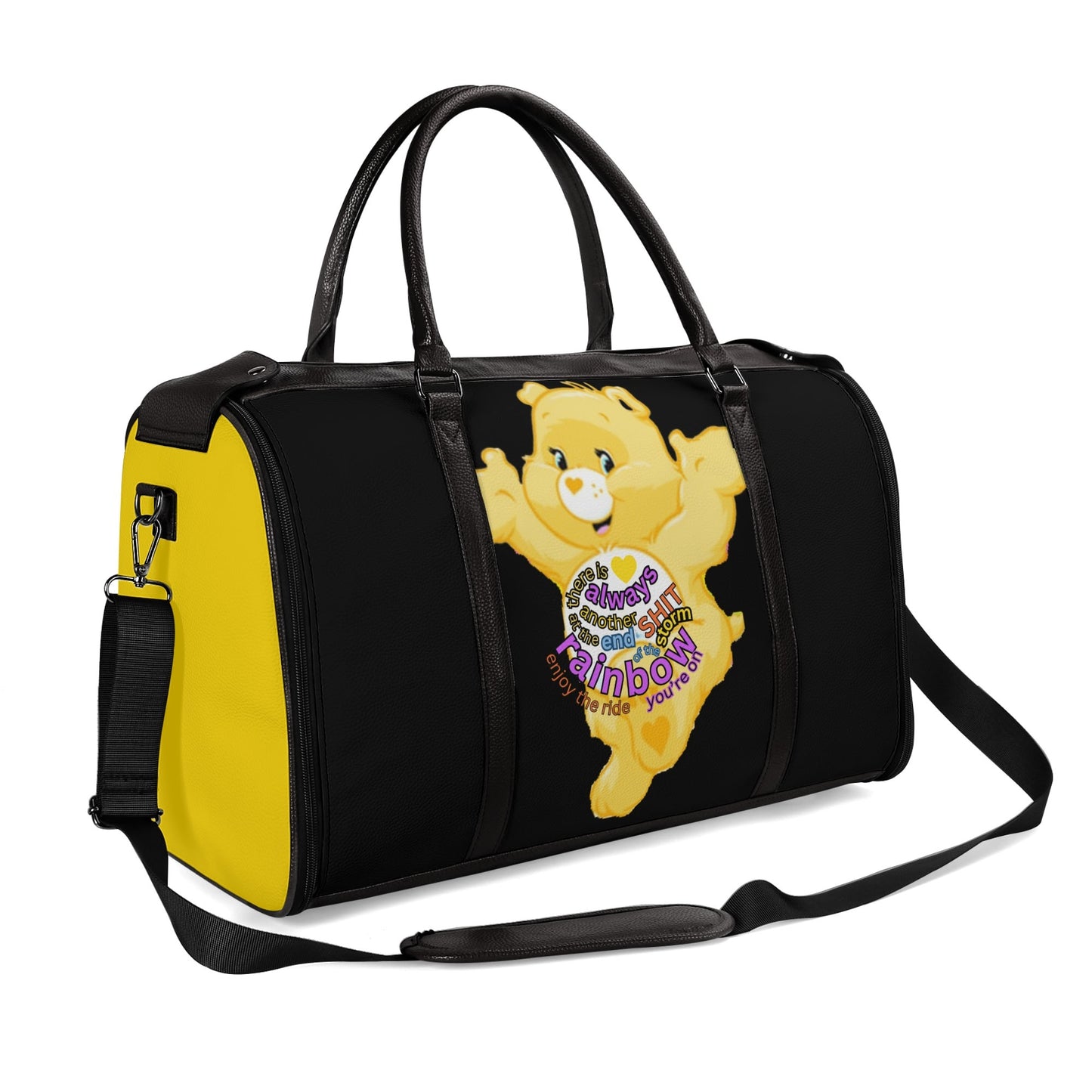 Personalized Leather Duffle Bag Foldable Travel Bag