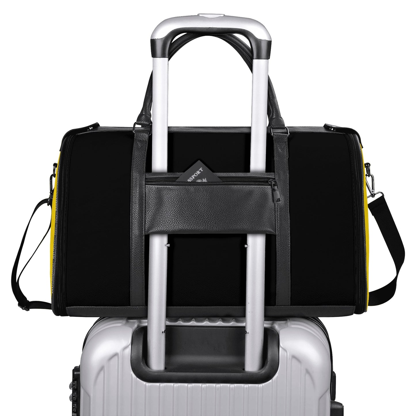 Personalized Leather Duffle Bag Foldable Travel Bag