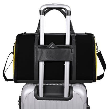 Personalized Leather Duffle Bag Foldable Travel Bag
